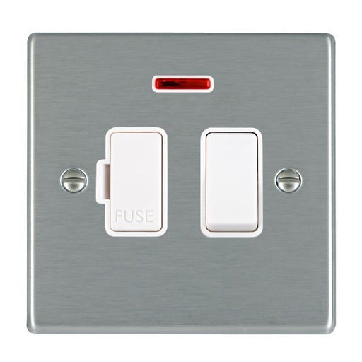 Hamilton 74SPNWH-W - Hart SS 13A DP Fused Spur+N WH/WH