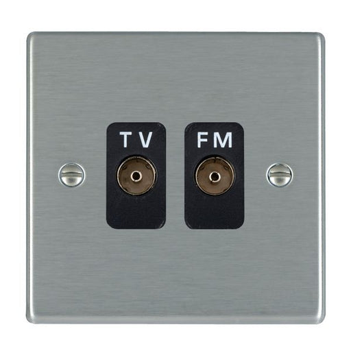 Hamilton 74TVFMB - Hart SS Isolat TV/FM Diplex 1in/2out BL