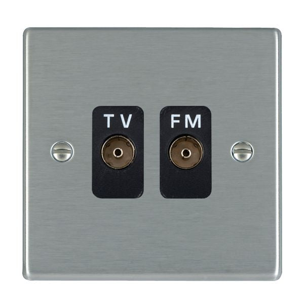 Hamilton 74TVFMB - Hart SS Isolat TV/FM Diplex 1in/2out BL