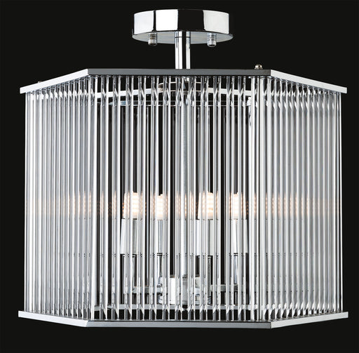 Firstlight 7628CH Rialto Semi Flush Ceiling Light - Hexagon - Firstlight - Sparks Warehouse