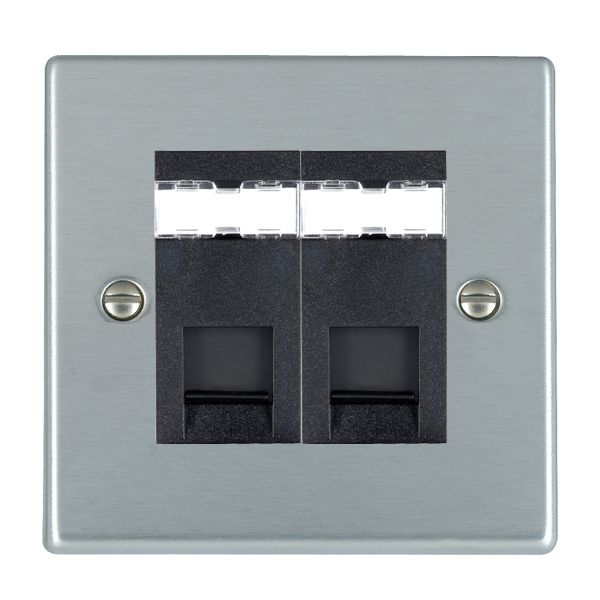 Hamilton 762J12B - Hart SC 2g RJ12 Outlet-Unshield BL