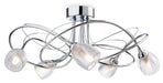 Firstlight 7643CH Henley 5 Light Polished Chrome Flush Fitting Ceiling Light - Firstlight - Sparks Warehouse