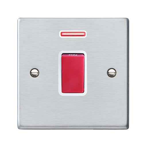 Hamilton 7645NW - Hart SC 1g 45A Double Pole+N Red Rkr/WH