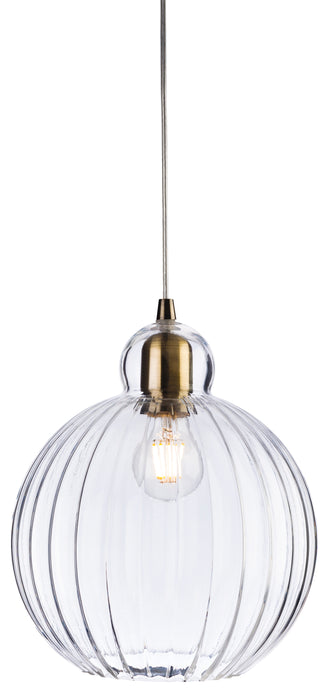 Firstlight 7649AB Victory Pendant - Antique Brass Finish With Clear Glass Shade - Firstlight - Sparks Warehouse