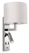 Firstlight 7657CH Rex Wall Light with Shelf & USB Port and a Cream Shade - Firstlight - Sparks Warehouse