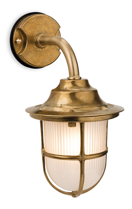 Firstlight 7660BR Nautic Brass Outdoor Wall Light with Frosted Glass - Firstlight - Sparks Warehouse