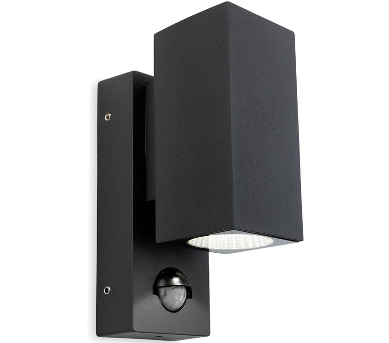 Firstlight 7678GP Dino LED 2 Light Aluminium Wall Light with PIR - Graphite - Firstlight - Sparks Warehouse