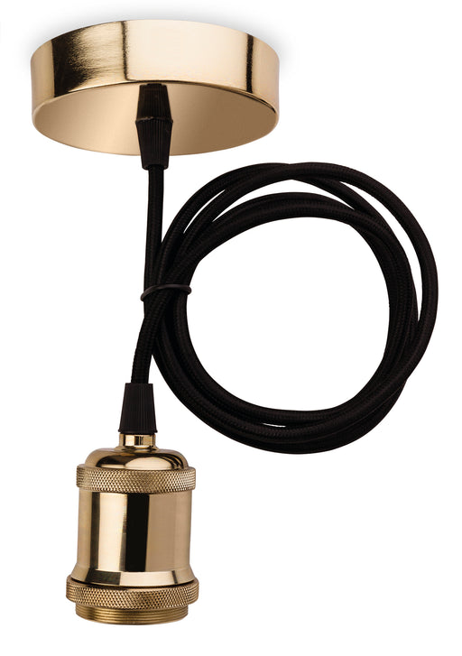 Firstlight 7681BR Brass Pendant Kit with Black Flex - Firstlight - Sparks Warehouse