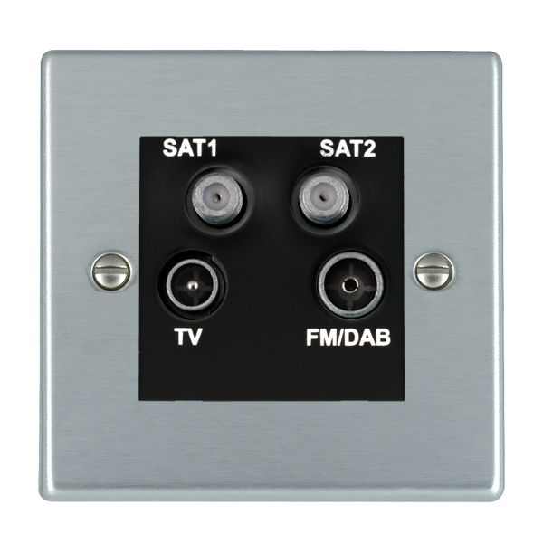 Hamilton 76DENTB - Hart SC Non-Isolated TV+FM+2XSAT BL