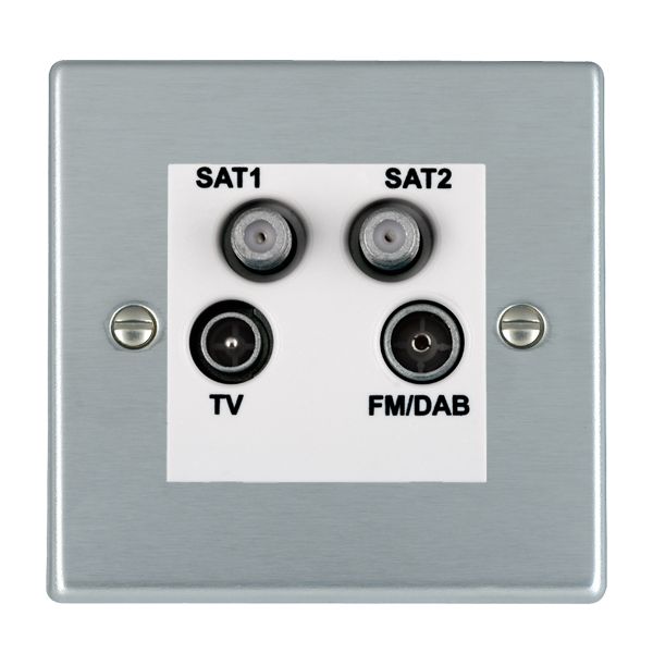 Hamilton 76DENTW - Hart SC Non-Isolated TV+FM+2XSAT WH