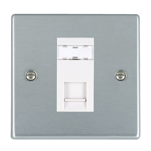 Hamilton 76J12W - Hart SC 1g RJ12 Outlet-Unshield WH
