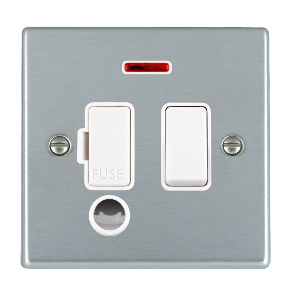 Hamilton 76SPNCWH-W - Hart SC 13A DP Fuse SP+N+CO WH/WH