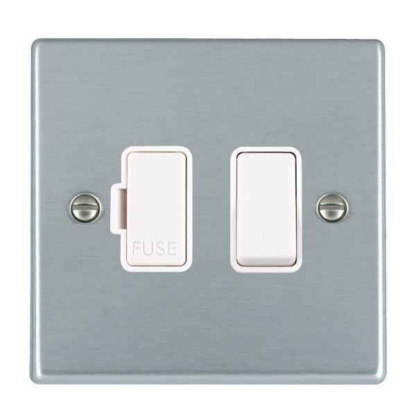 Hamilton 76SPWH-W - Hart SC 1g 13A DP Fused Spur WH/WH