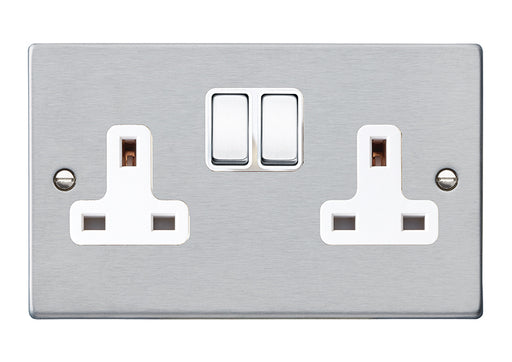 Hamilton 76SS2SC-W - Hart SC 2g 13A DP Swt Skt SC/WH