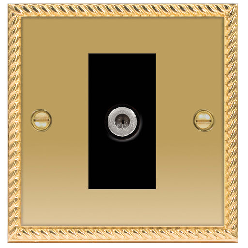 BG Nexus GEO BRASS -  SATELLITE Socket, 1 GANG - BG - sparks-warehouse
