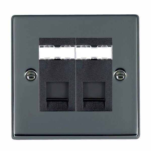 Hamilton 782J12B - Hart BK 2g RJ12 Outlet-Unshield BL