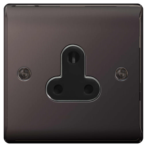 BG Nexus NBN29B Black Nickel 5A 1G Round Pin Unswitched Socket - BG - sparks-warehouse