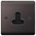 BG Nexus NBN29B Black Nickel 5A 1G Round Pin Unswitched Socket - BG - sparks-warehouse