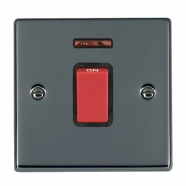 Hamilton 7845NB - Hart BK 1g 45A Double Pole+N Red Rkr/BL