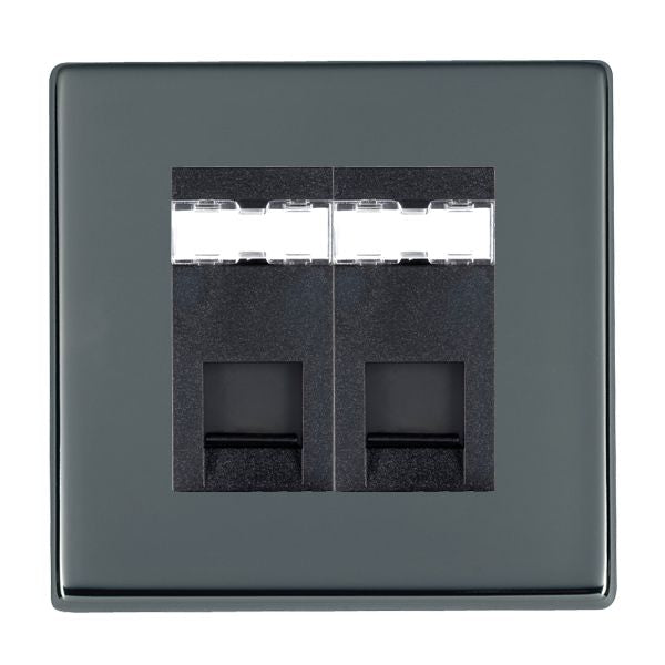 Hamilton 78C2J12B - Hart CFX BK 2g RJ12 Outlet-Unshield BL