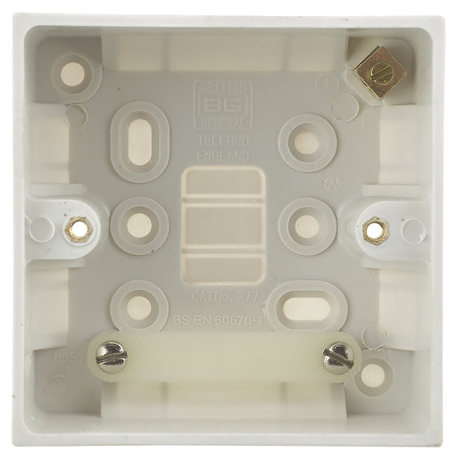 BG Nexus 977 1 Gang SQUARE Surface PATTRESS BOX 45MM - BG - sparks-warehouse