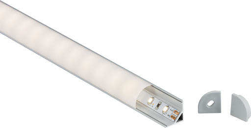 Knightsbridge 1MCOR 1M Aluminium Profile for LED Strip - Surface Mount Corner LED Strip Lights Knightsbridge - Sparks Warehouse