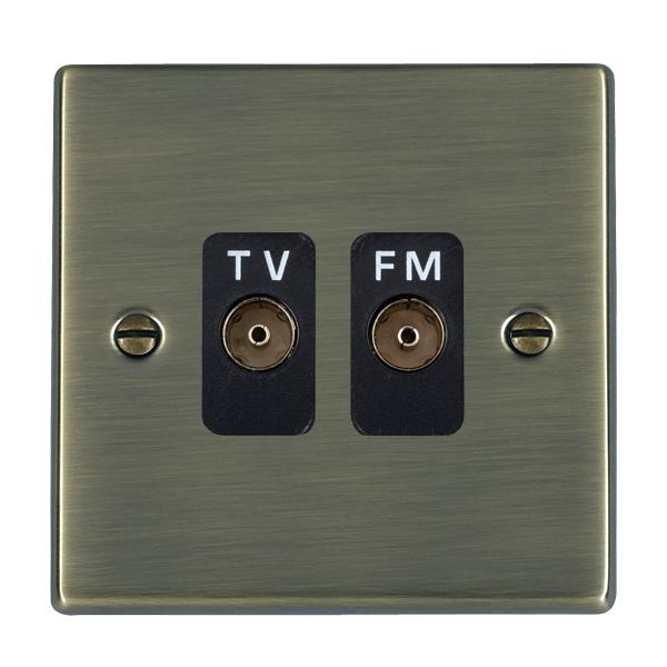 Hamilton 79TVFMB - Hart AB Isolat TV/FM Diplex 1in/2out BL