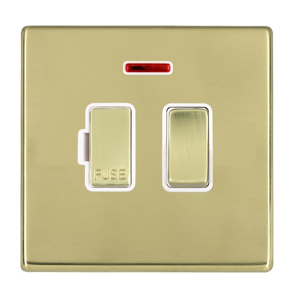 Hamilton 7G21SPNPB-W - Hart G2 PB 13A DP Fused Spur+N PB/WH