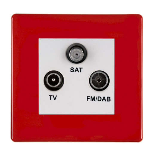 Hamilton 7RCDTRIDW - HCFX Col Red Non-Isolat DAB TV+FM+SAT WH