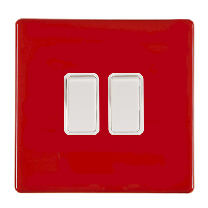 Hamilton 7RCR22WH-W - HCFX Col Red 2g 10AX 2 Way Rkr WH/WH