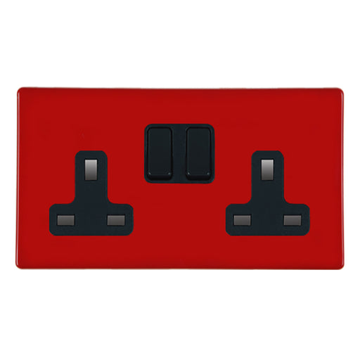 Hamilton 7RCSS2BL-B - HCFX Col Red 2g 13A DP Swt Skt BL/BL