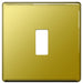 BG Nexus GFPB1 Grid Polished Brass SCREWLESS 1 Gang Front Plate - BG - sparks-warehouse