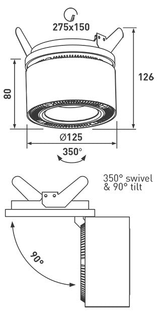 BG LKT6566 Dwn/Lgt LED 15W 16Deg Whi - BG - sparks-warehouse