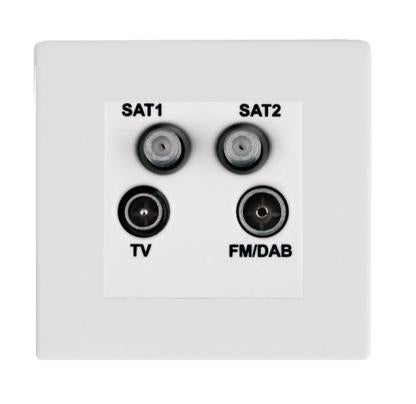 Hamilton 80CDENTW - S-CFX Glo/Wh Non-Isolated TV+FM+2XSAT WH