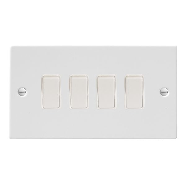 Hamilton 80R24WH-W - Sher Glo/Wh Rkr 2 Way 4g 10AX WH/WH