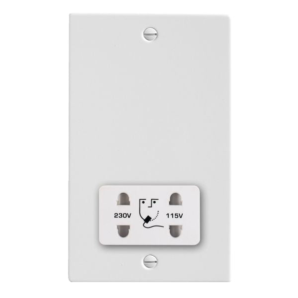 Hamilton 80SHSW - Sher Glo/Wh Shaver Dual Volt Socket WH