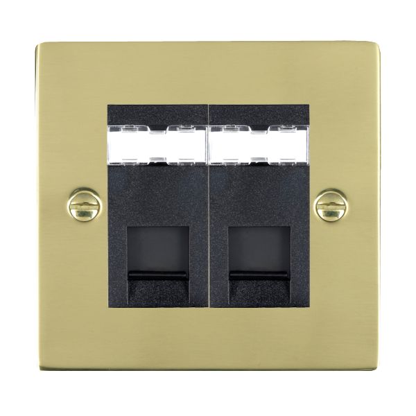 Hamilton 812J12B - Sher PB 2g RJ12 Outlet-Unshield BL