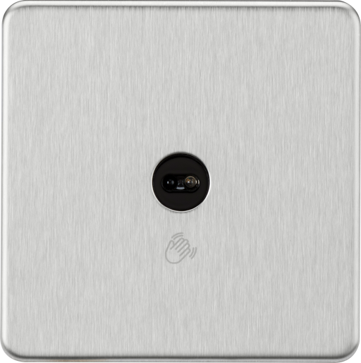 Knightsbridge SFTS1BC Screwless 1G 1-way Touchless Switch - Brushed Chrome KB Knightsbridge - Sparks Warehouse