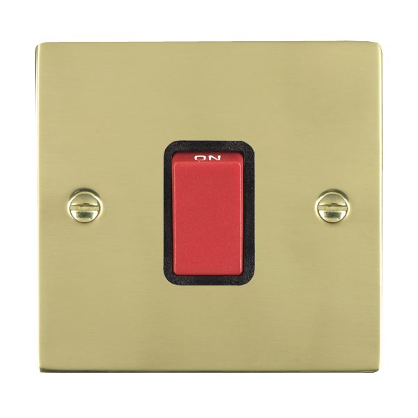 Hamilton 8145B - Sher PB 1g 45A Double Pole Red Rkr/BL