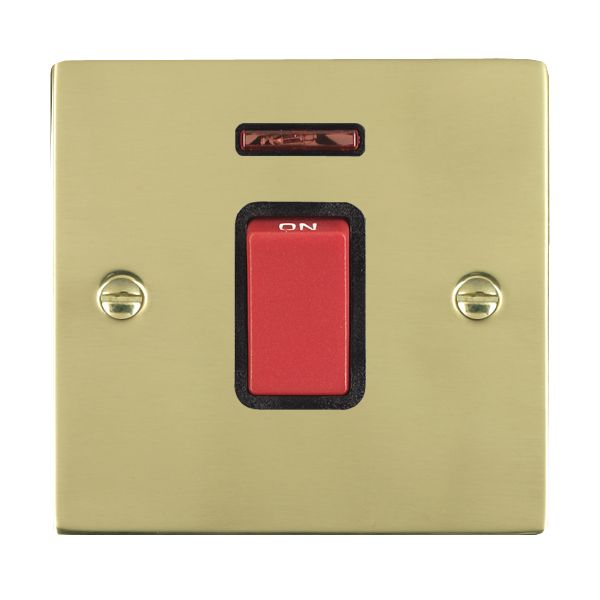 Hamilton 8145NB - Sher PB 1g 45A Double Pole+N Red Rkr/BL