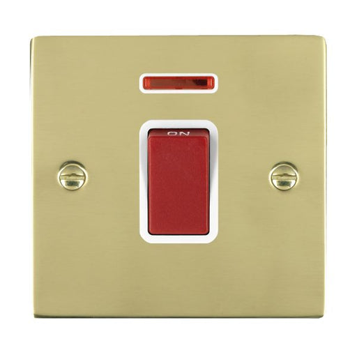 Hamilton 8145NW - Sher PB 1g 45A Double Pole+N Red Rkr/WH