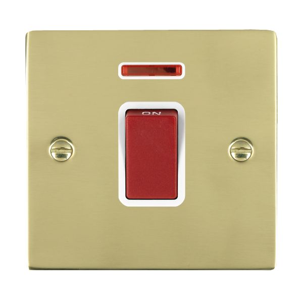 Hamilton 8145NW - Sher PB 1g 45A Double Pole+N Red Rkr/WH