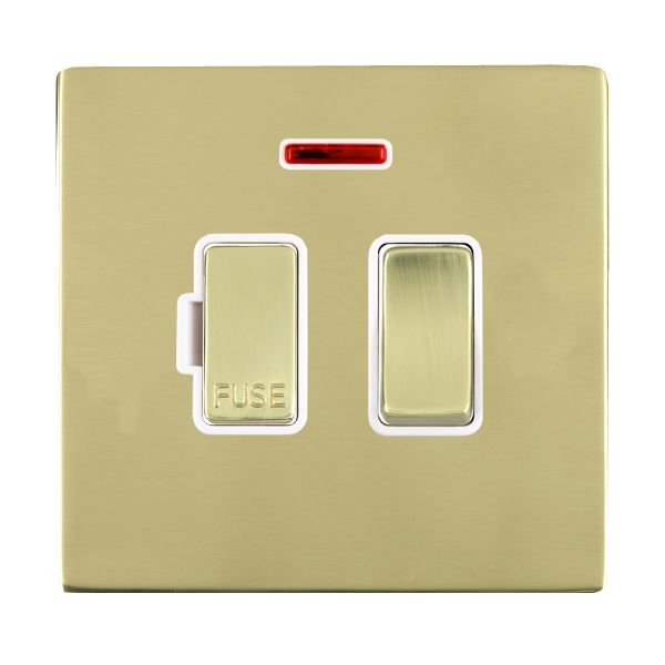 Hamilton 81CSPNPB-W - S-CFX PB 13A DP Fused Spur+N PB/WH