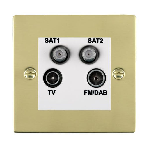 Hamilton 81DENTW - Sher PB Non-Isolated TV+FM+2XSAT WH