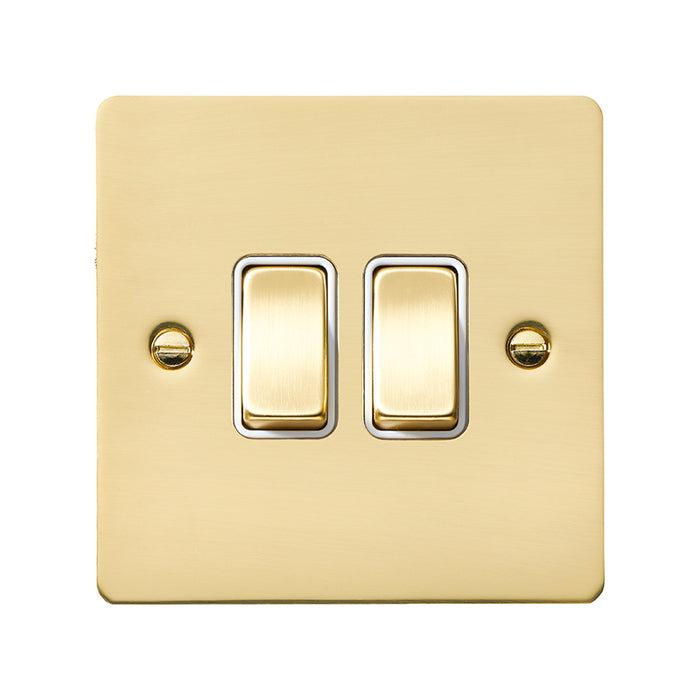 Hamilton 81R22PB-W - Sher PB 2g 10AX 2 Way Rkr PB/WH