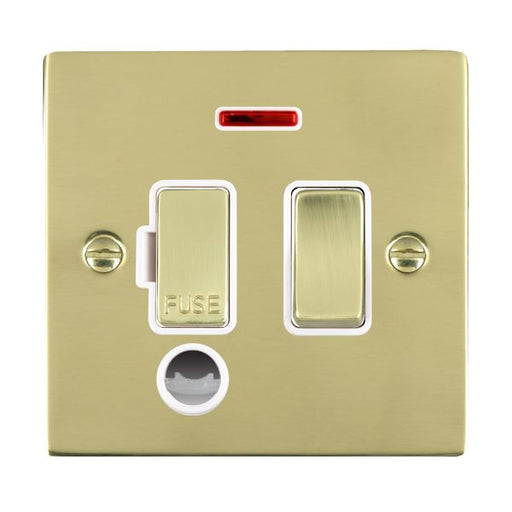 Hamilton 81SPNCPB-W - Sher PB 13A DP Fuse SP+N+CO PB/WH