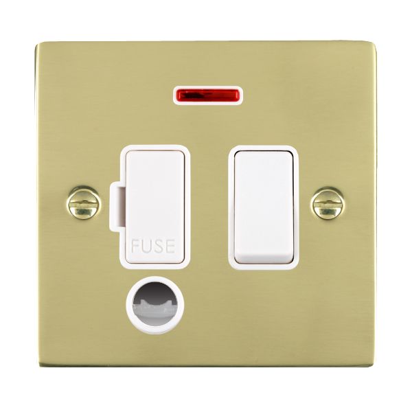 Hamilton 81SPNCWH-W - Sher PB 13A DP Fuse SP+N+CO WH/WH