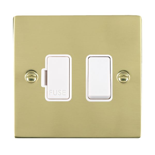 Hamilton 81SPWH-W - Sher PB 1g 13A DP Fused Spur WH/WH