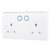 BG Electrical 822/HC - 2 Gang Wi-Fi Smart Socket - White - BG - Sparks Warehouse