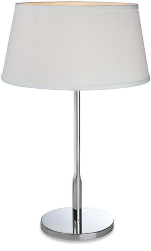 Firstlight 8220PST Transition Table Lamp - Polished St /Steel with Cream Shade - Firstlight - sparks-warehouse